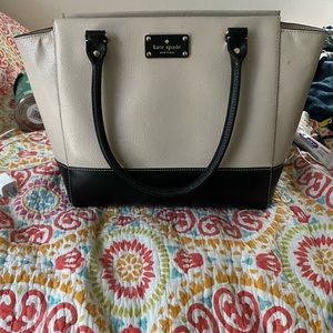 Kate Spade black and off white handbag